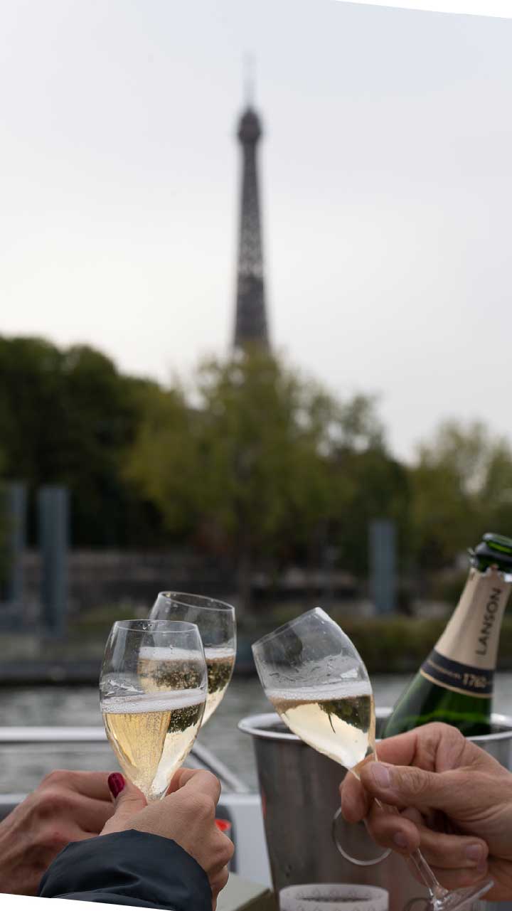 apero crucero por el sena en paris frente a la torre eiffel