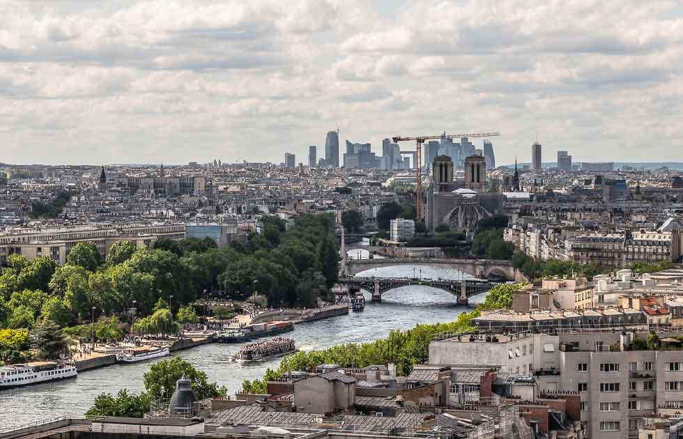 Paris Seine vue d'en haut